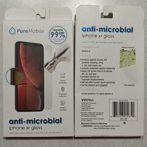 Anti-Microbial iPhone XR Glass Screen Protector - Black